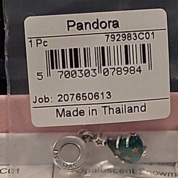 Authentic PANDORA STERLING SILVER SPARKLING CHRISTMAS TREE DANGLE 792983C01 - Picture 9 of 11
